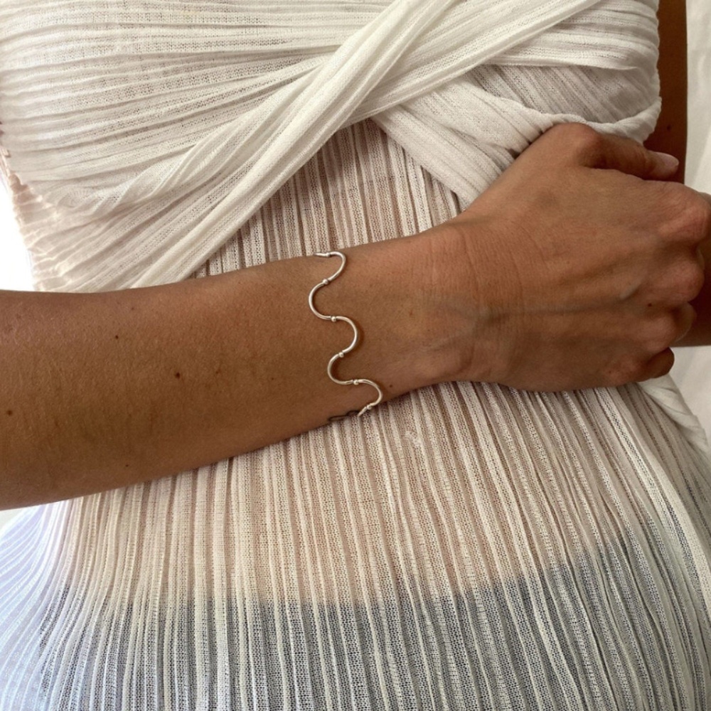 Les Beads Spires Bracelet Silver